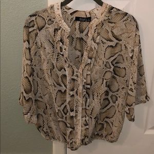 Ana Snakeskin Top